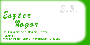 eszter mogor business card